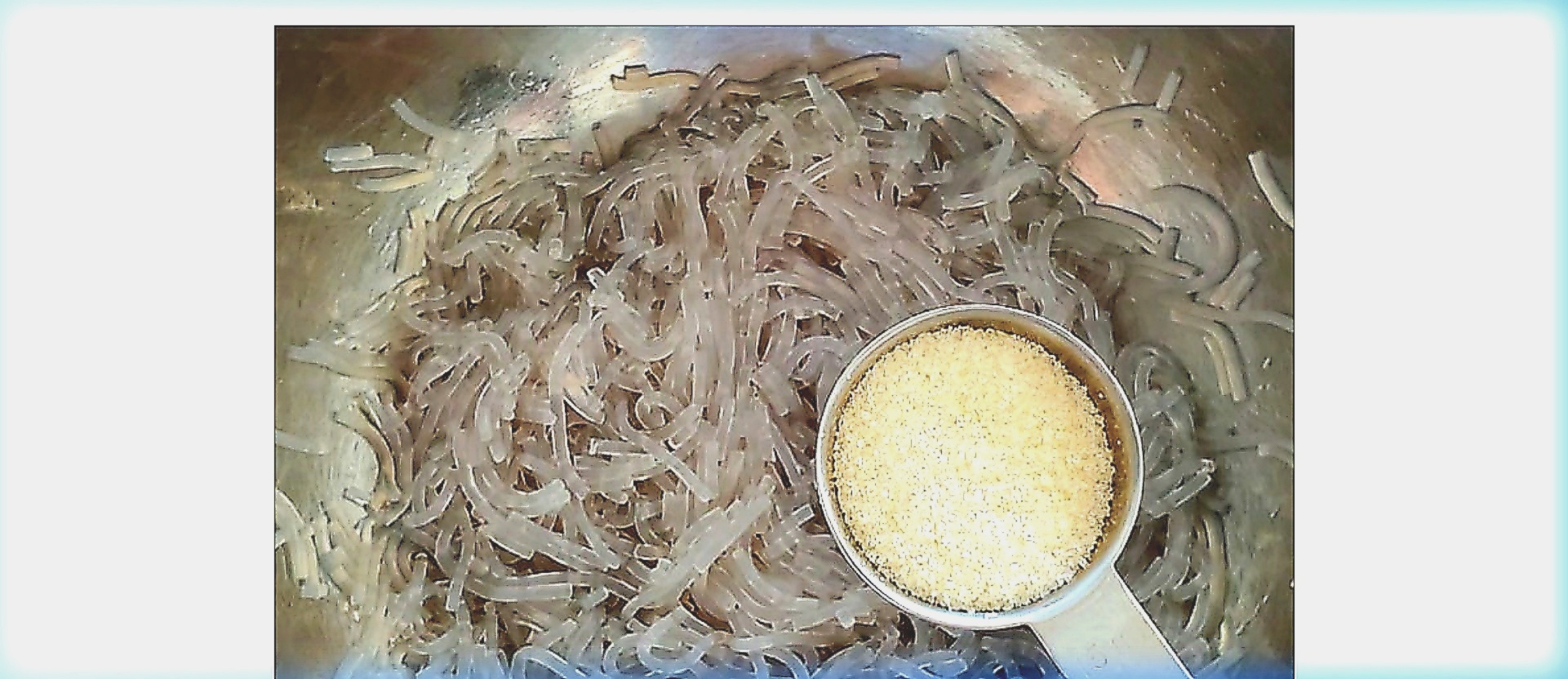 Seasoning boiled glass noodles